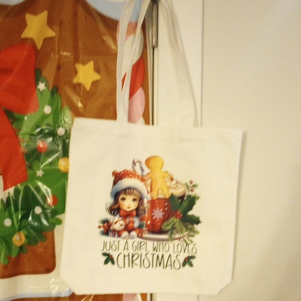 Hobby Lobby Christmas Tote Bag - Red, Green, White